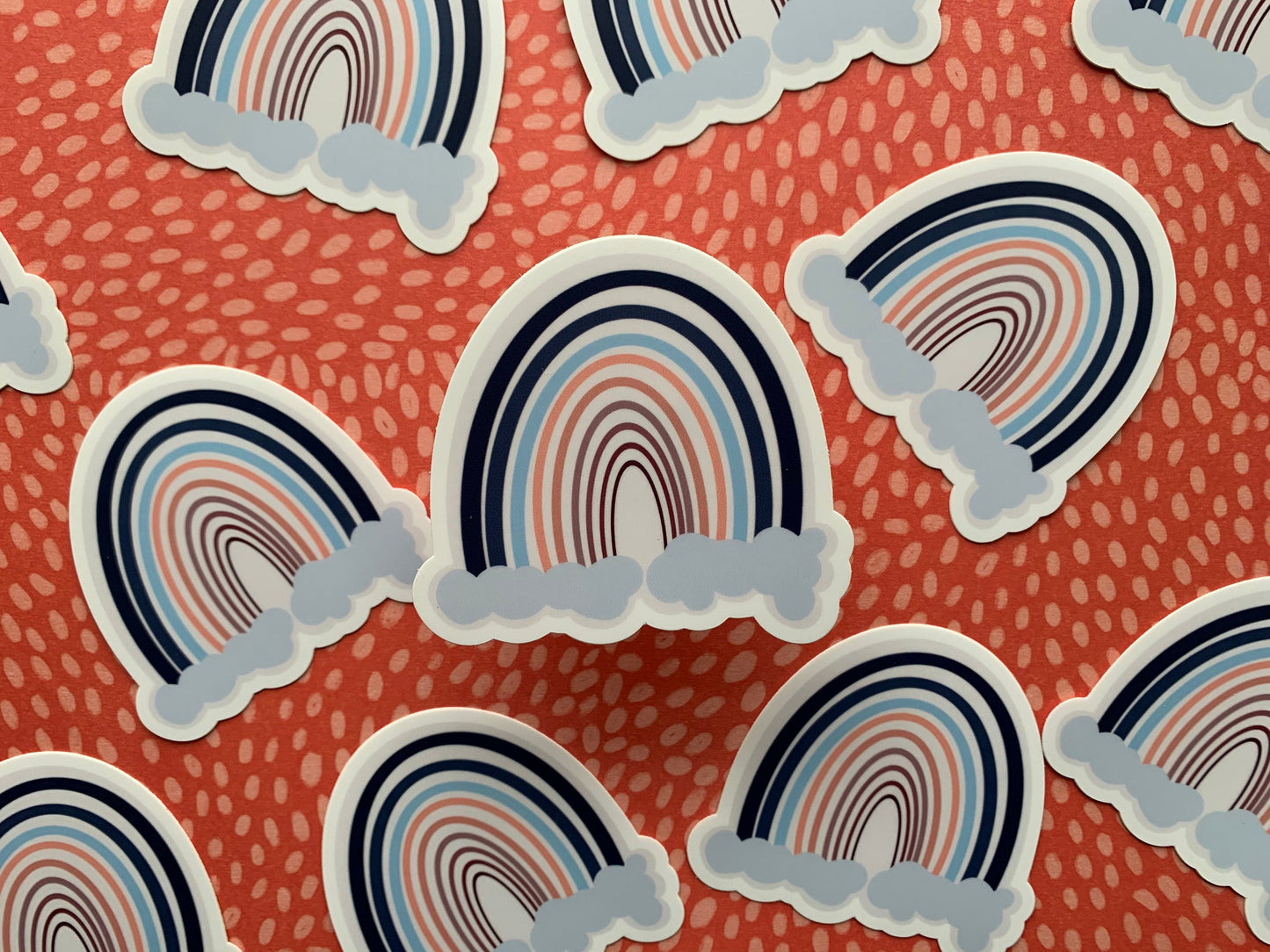 Boho Rainbow Sticker, Die Cut Sticker, Vinyl Sticker, Hand Drawn Sticker, Boho Decal, Rainbow Decal, Rainbow Decal, Happy Sticker