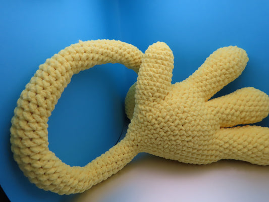 CUSTOM ORDER: Silly Hand Throw Pillow