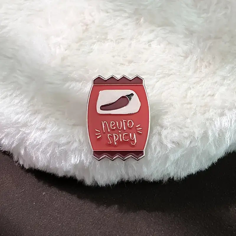 Spice Up Your Style with Neuro Spicy Sauce Bun Enamel Brooch