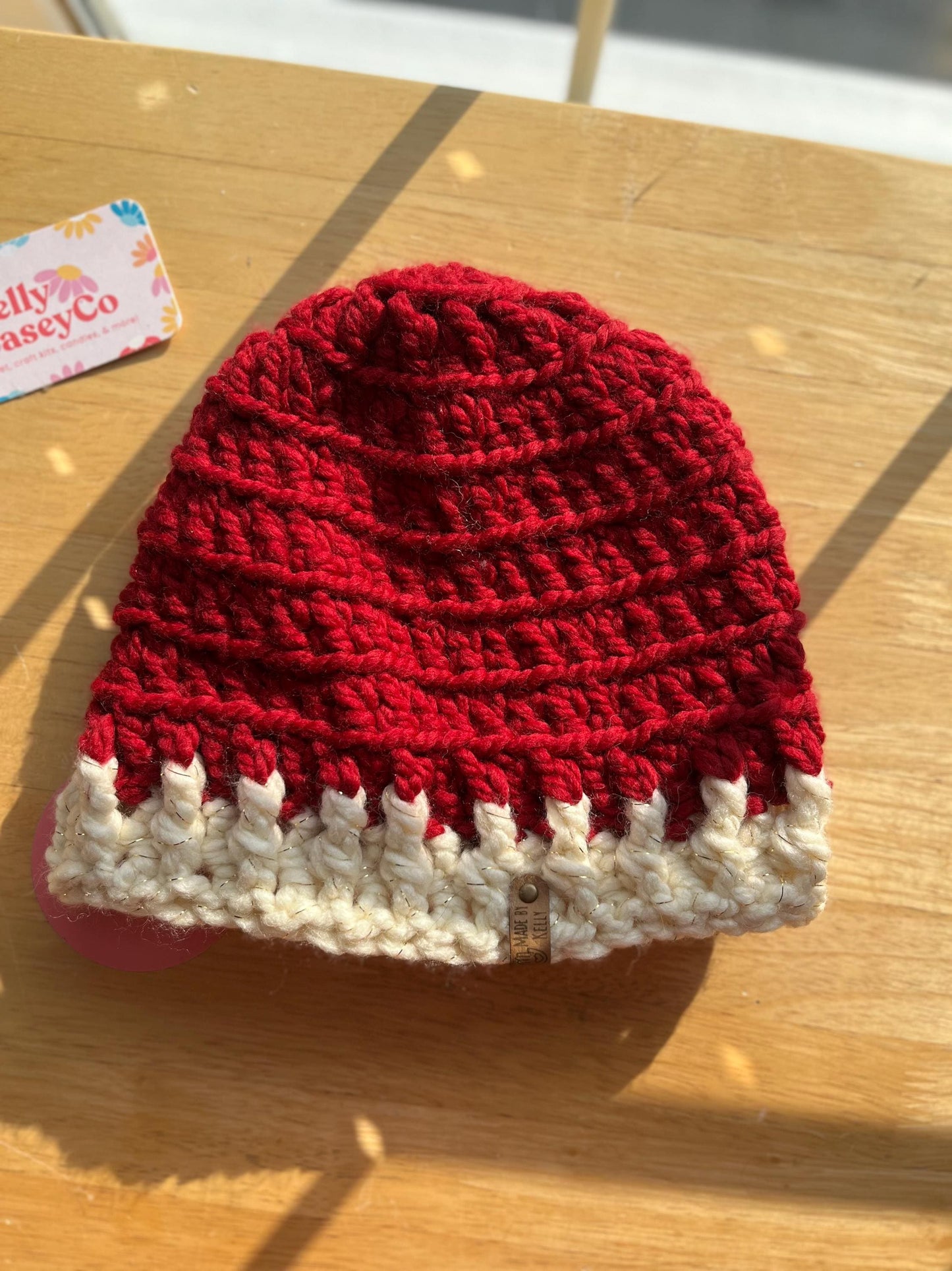 Handmade Chunky Crochet Beanie - Wool Blend Winter Hat - Pom Pom Beanie - Soft & Warm Beanie - Women’s Cold Weather Hat - Cozy Handmade Gift