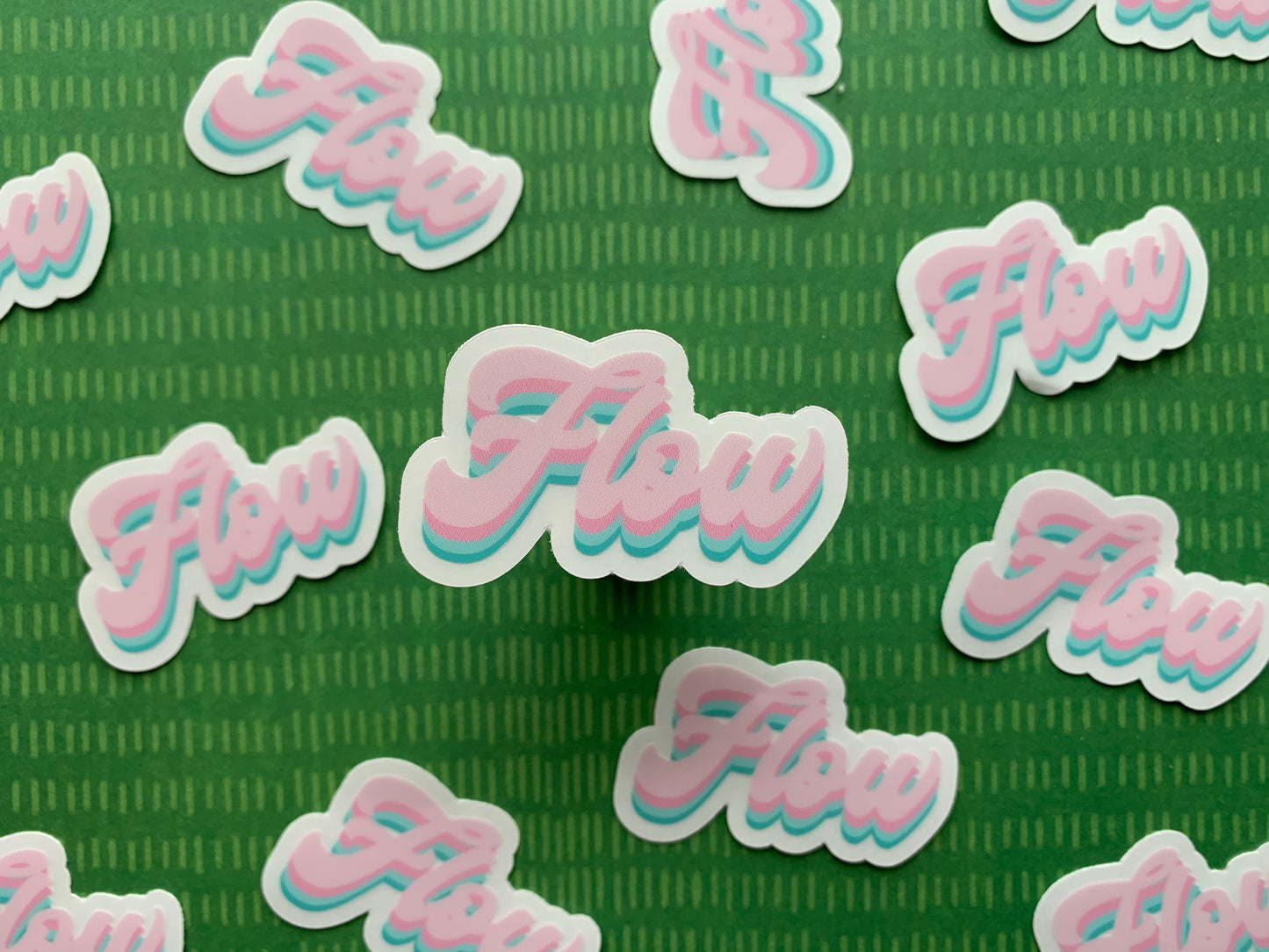 Flow Mantra Sticker, Quote Sticker Die Cut Sticker, Vinyl Sticker, Hand Drawn Sticker, Political Decal, Happy Sticker