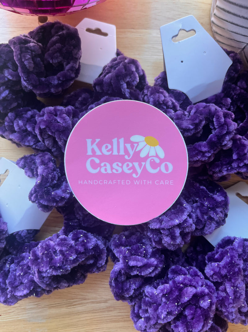Scrunchies: Purple with Sparkles
