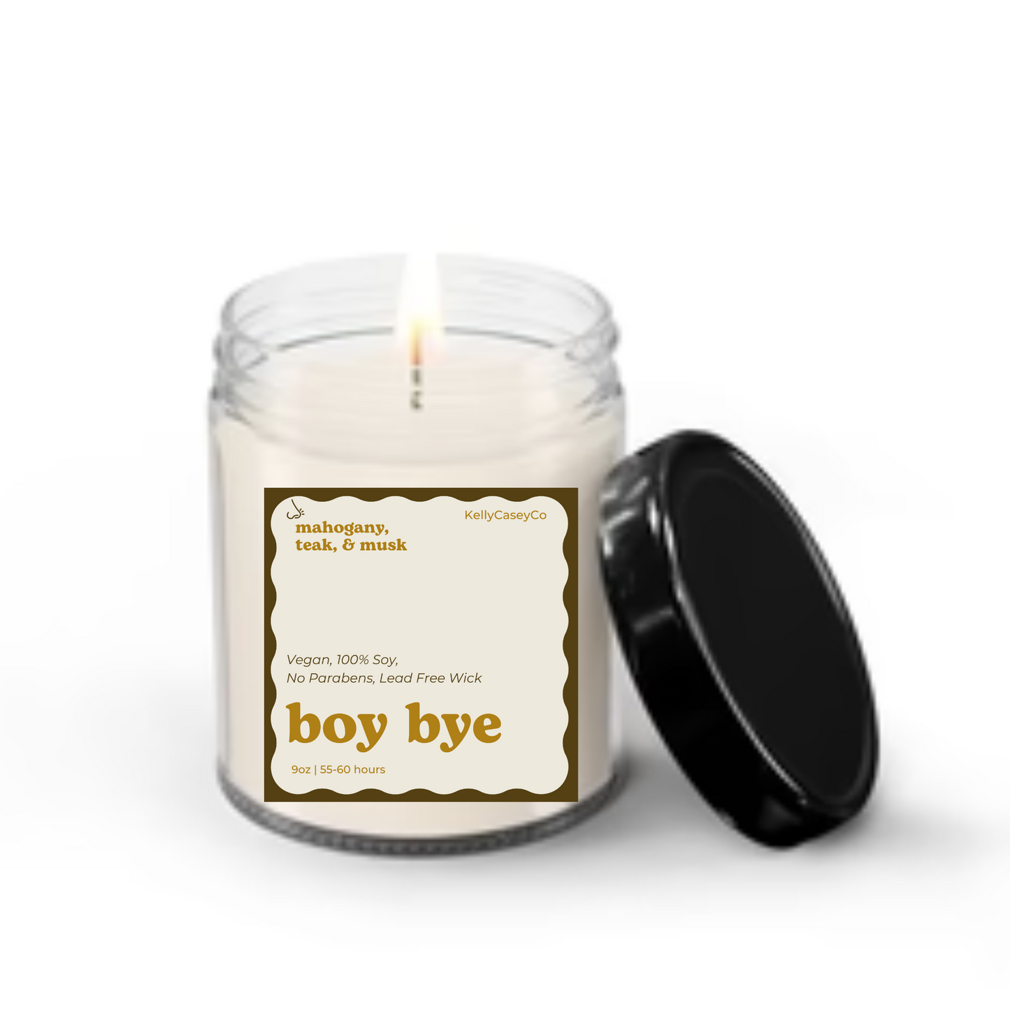 Hand-Poured, Soy, & Vegan Candle: Boy Bye