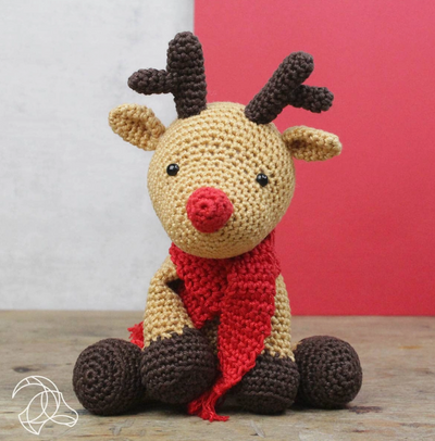 Learn to Crochet Kit: Reindeer Named Rudolf