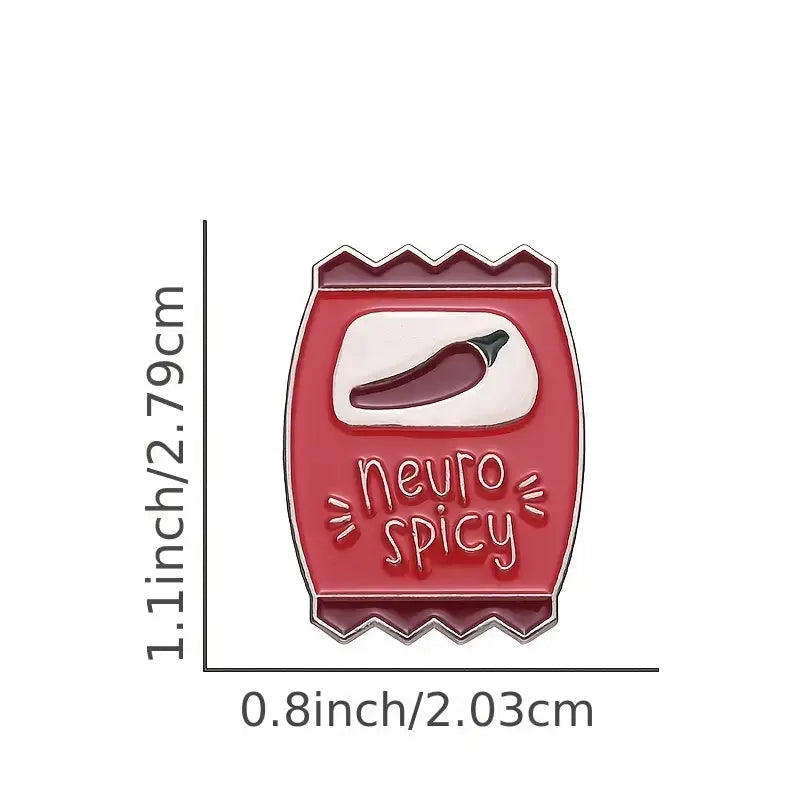 Spice Up Your Style with Neuro Spicy Sauce Bun Enamel Brooch